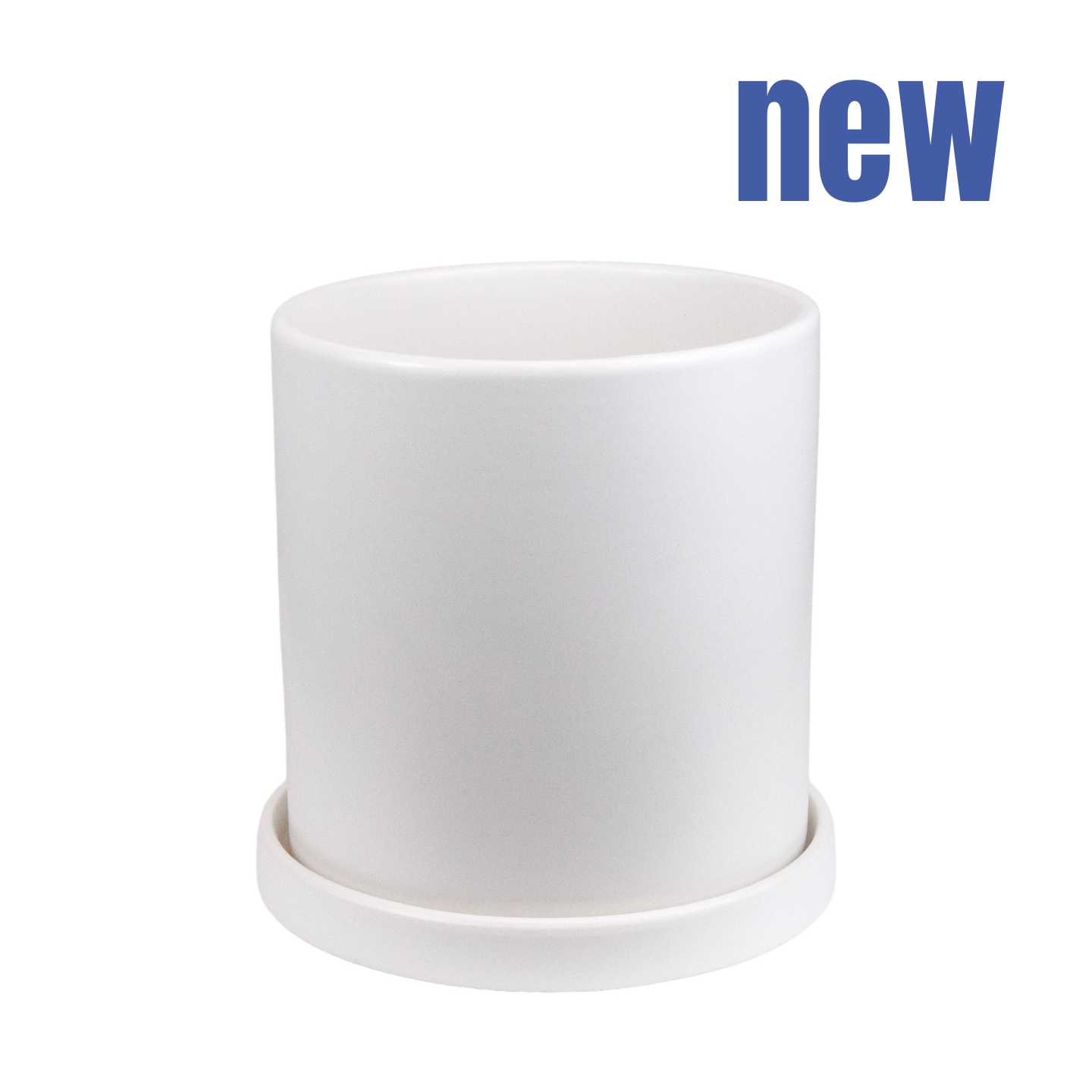 Ceramic pot with plate